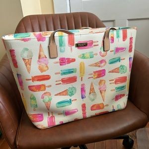 Kate Spade Flavor of the Month Ice Cream Popsicle tote bag